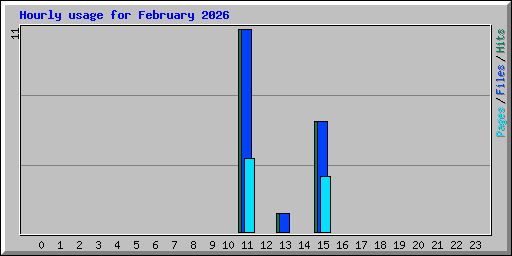 Hourly usage for February 2026