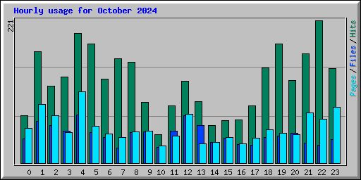 Hourly usage for October 2024