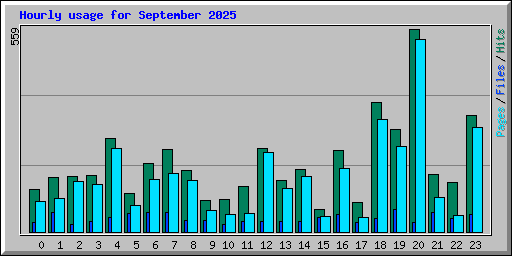 Hourly usage for September 2025