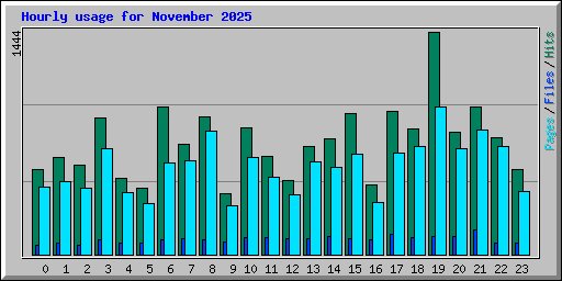 Hourly usage for November 2025