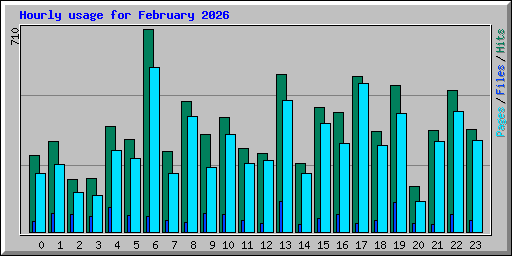 Hourly usage for February 2026