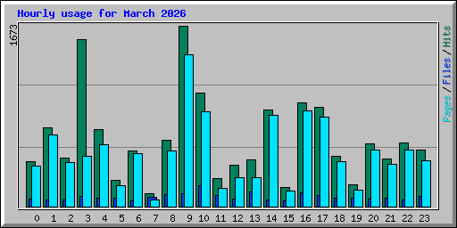 Hourly usage for March 2026