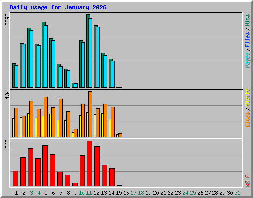 Daily usage for January 2026