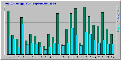 Hourly usage for September 2024