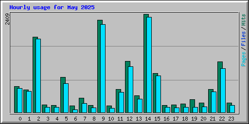 Hourly usage for May 2025