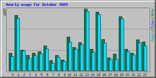 Hourly usage for October 2025