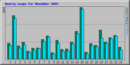 Hourly usage for November 2025
