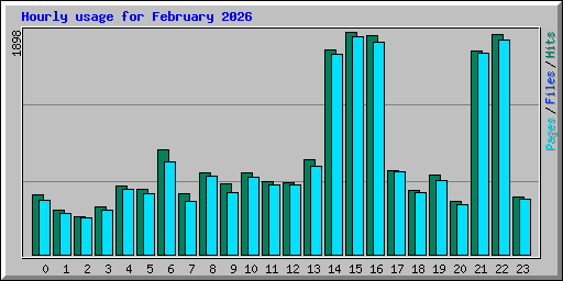 Hourly usage for February 2026