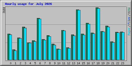 Hourly usage for July 2026