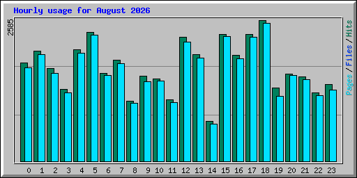 Hourly usage for August 2026