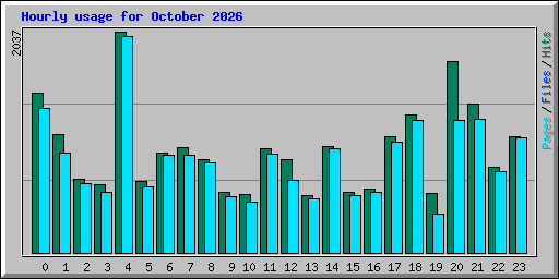 Hourly usage for October 2026